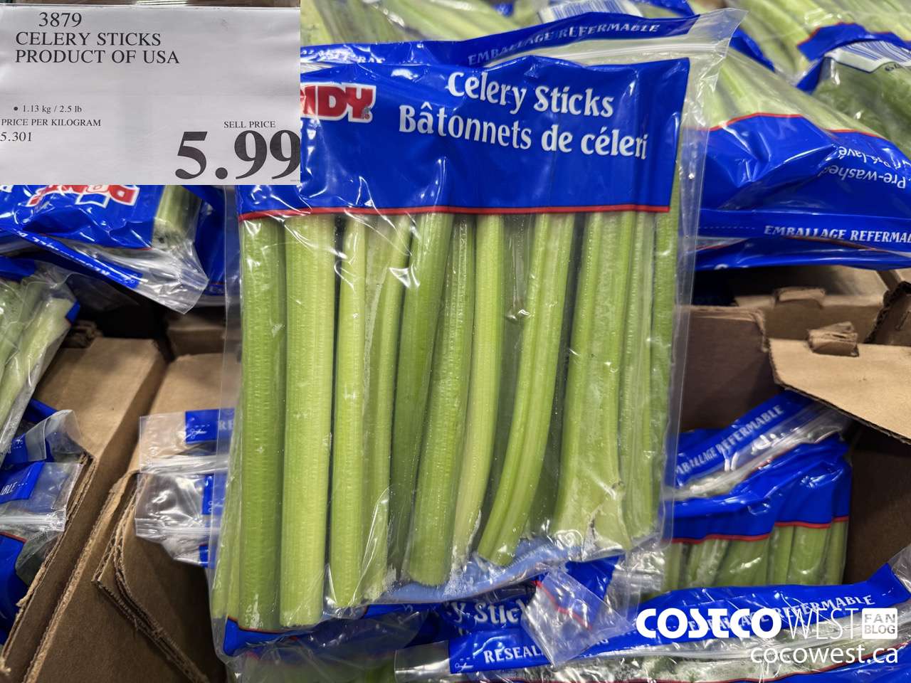 3879 CELERY STICKS PRODUCT OF USA $5.99