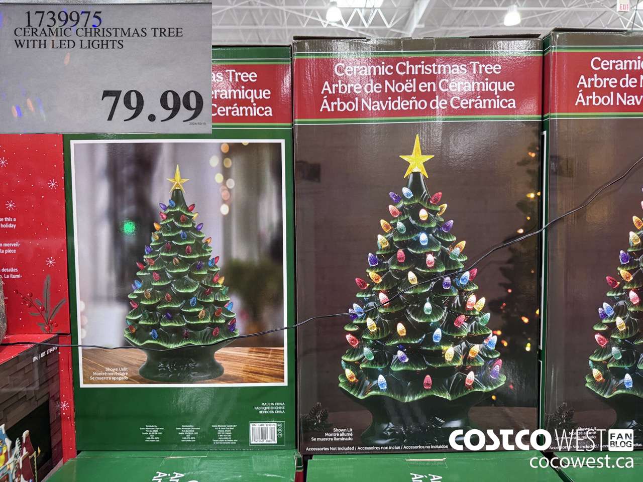 1739975 CERAMIC CHRISTMAS TREE WITH LED LIGHTS $79.99