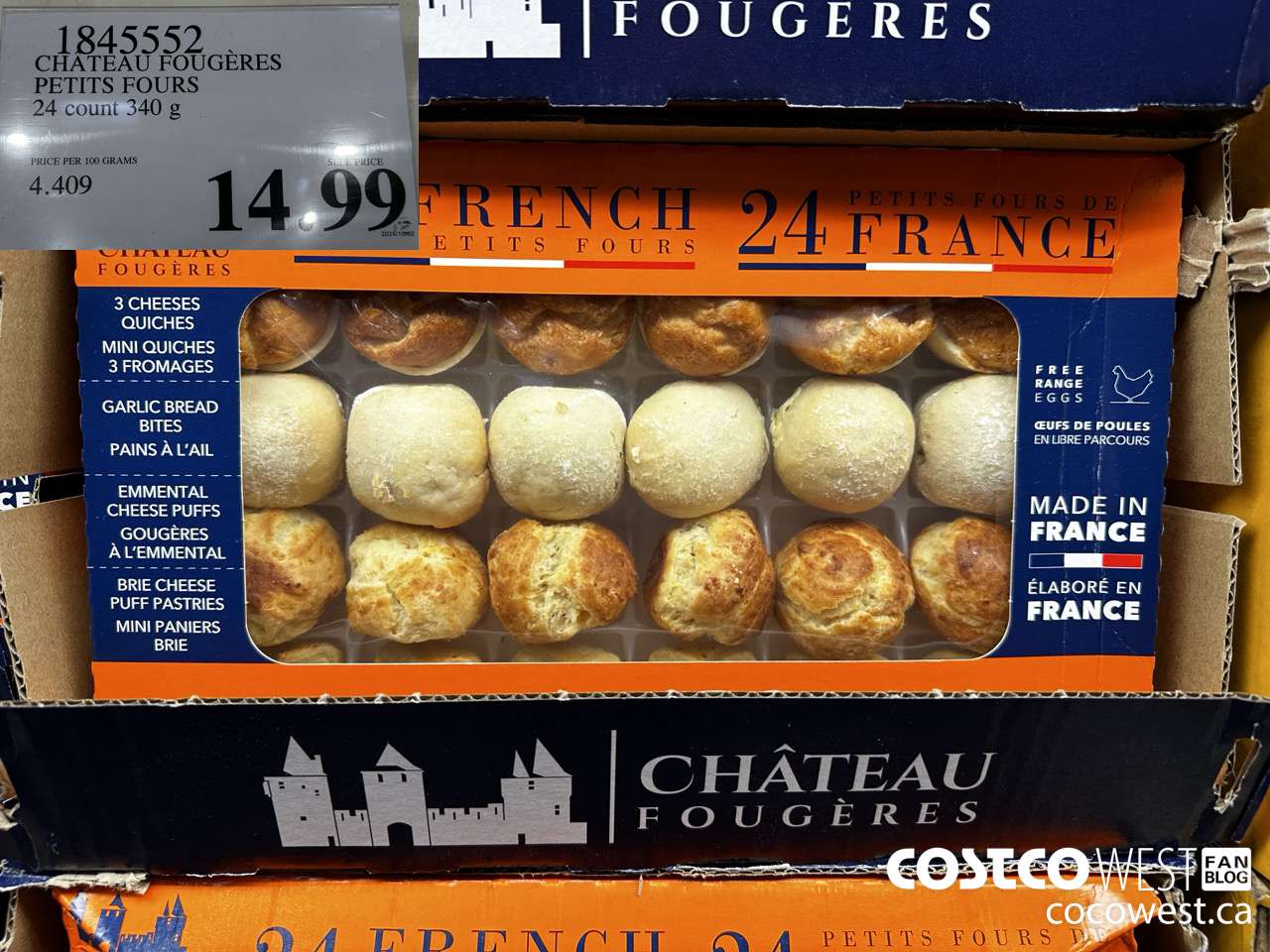 1845552 CHATEAU FOUGERES PETIT FOURS 24 COUNT 340G $14.99