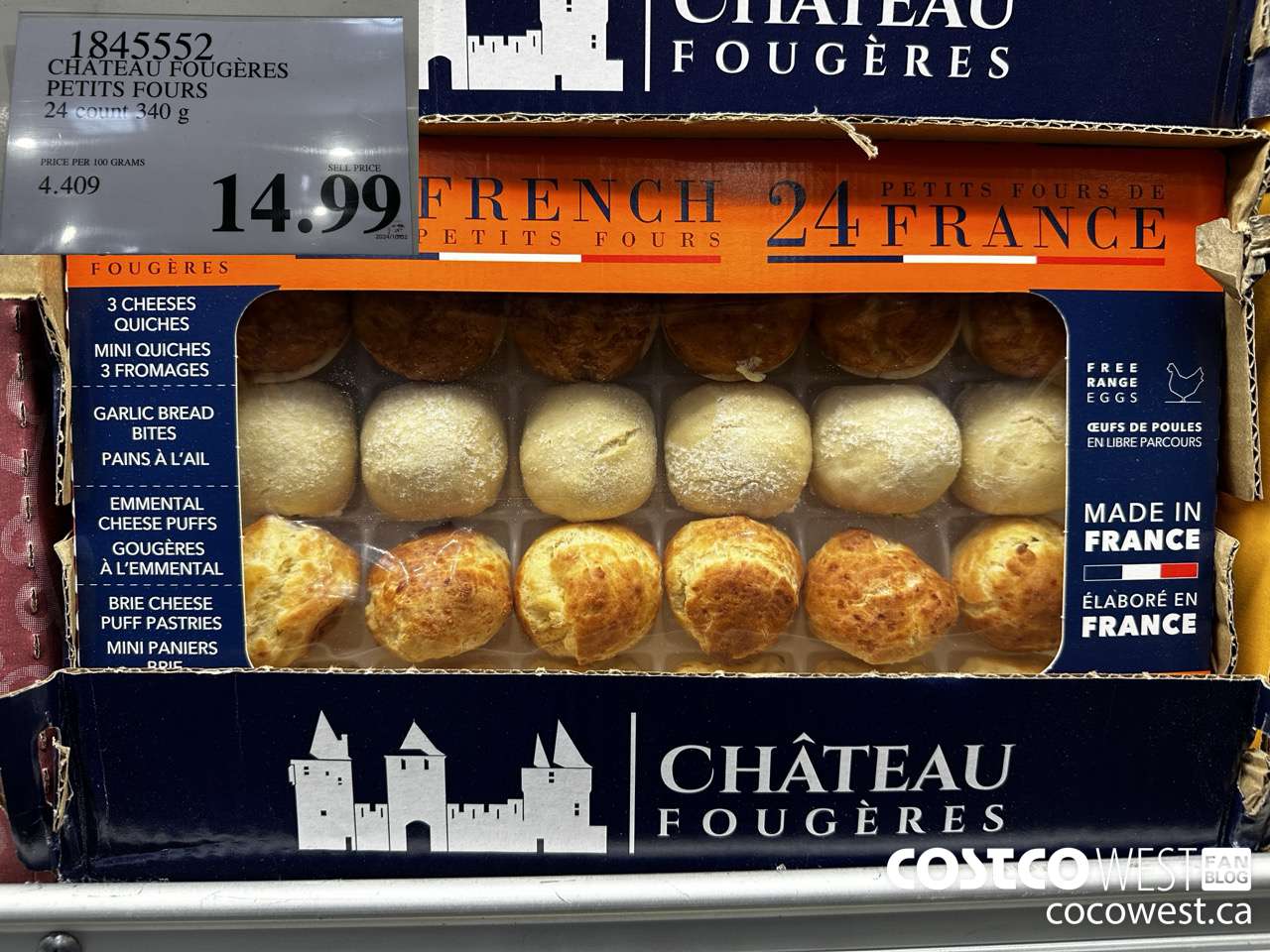 1845552 CHATEAU FOUGERES PETIT FOURS 24 COUNT 340G $14.99