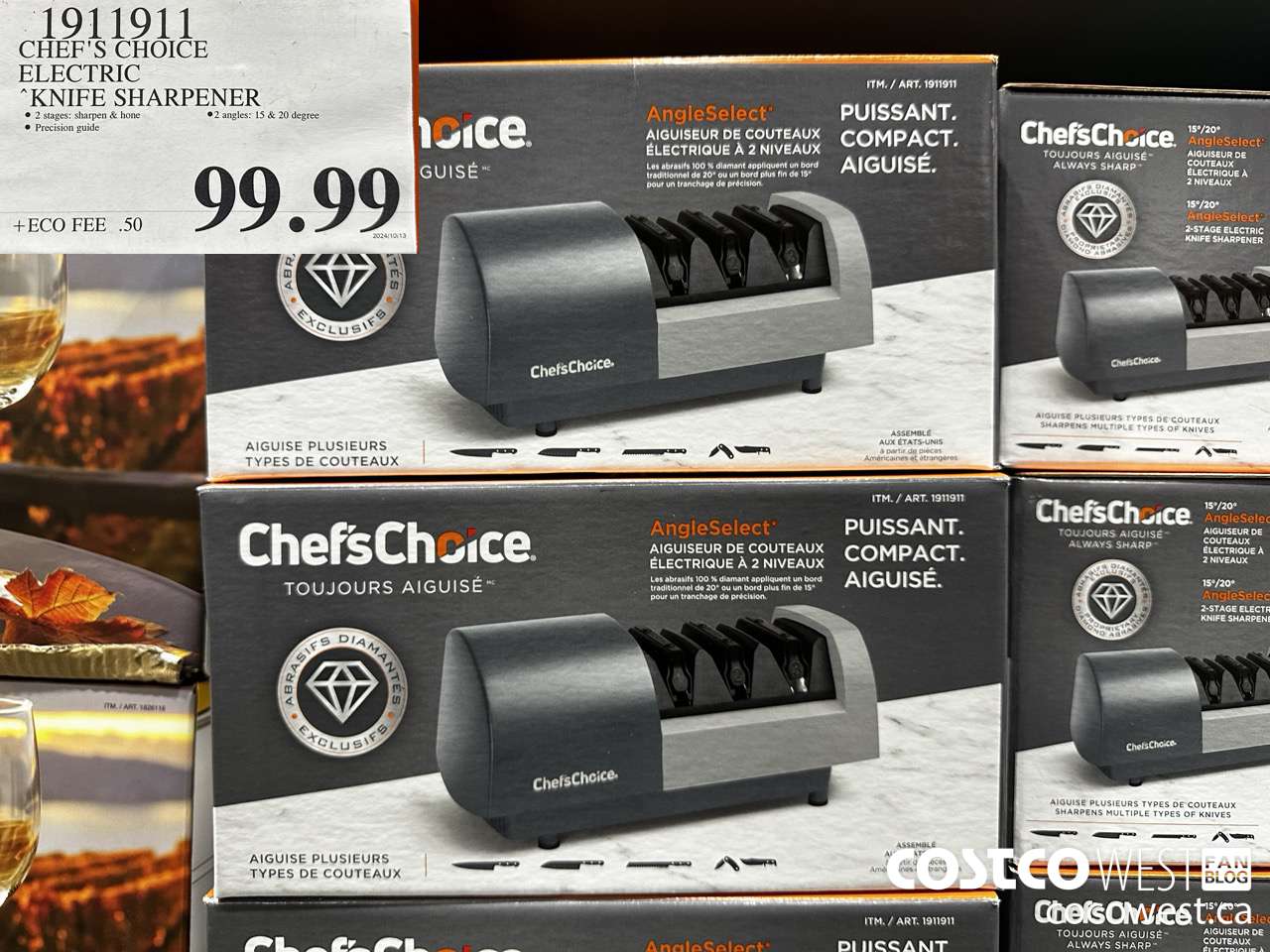 1911911 CHEF'S CHOICE KNIFE SHARPENER $99.99