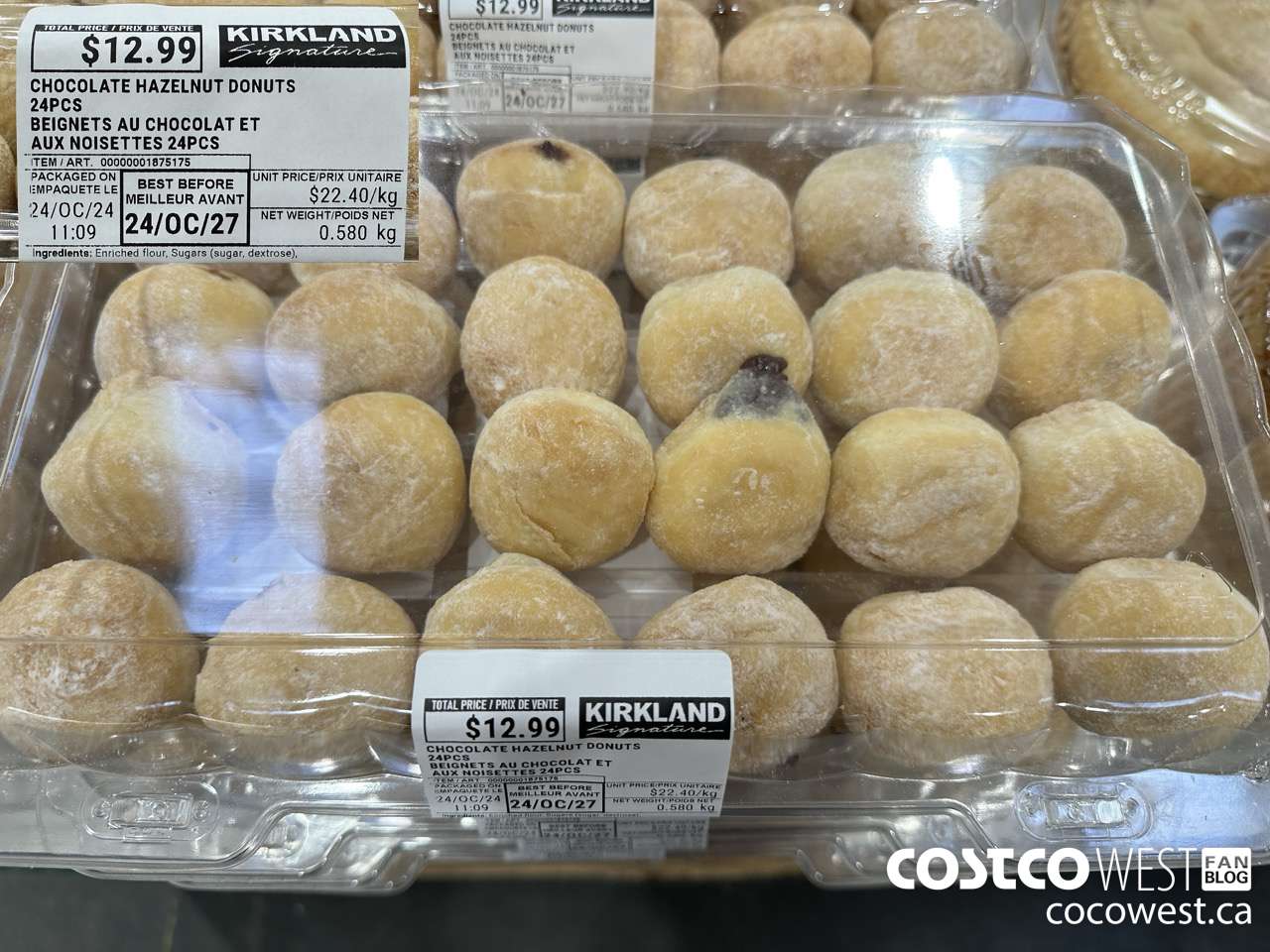 1875175 CHOCOLATE HAZENUT DONUTS 24PCS $12.99