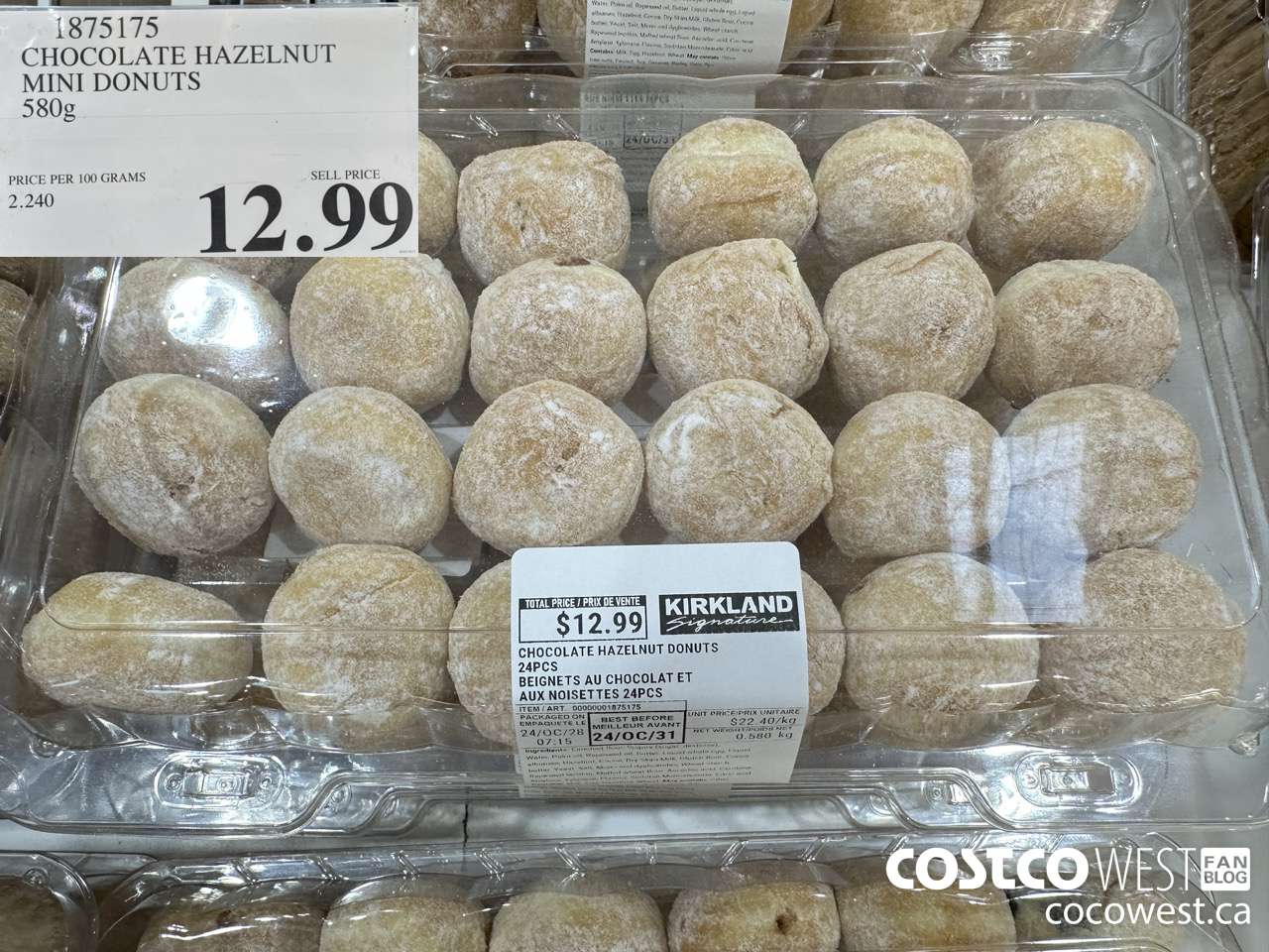 1875175 CHOCOLATE HAZENUT DONUTS 24PCS $12.99