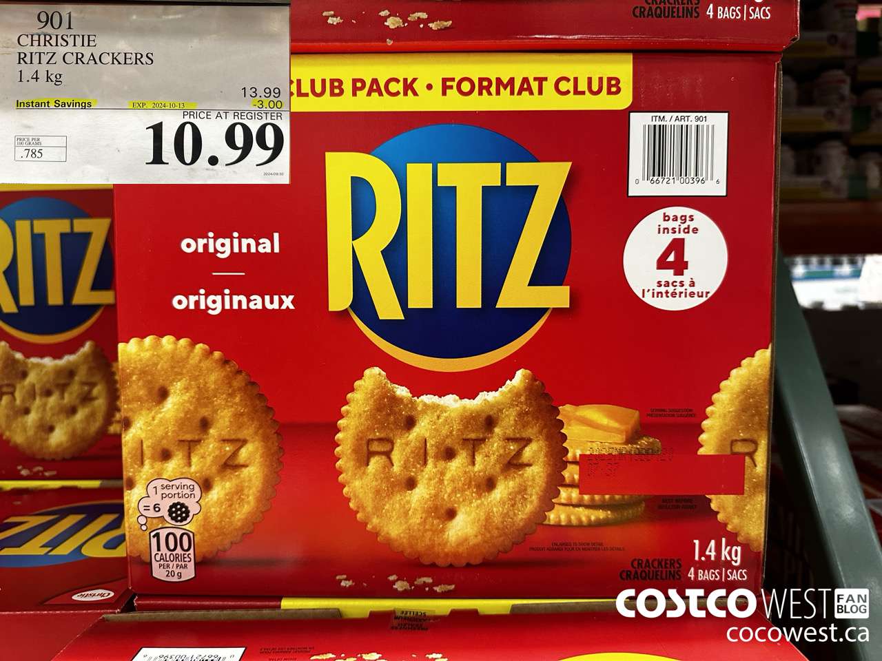 901 CHRISTIE RITZ CRACKERS 1.4 kg ($3.00 INSTANT SAVINGS EXPIRES ON 2024-10-13) $10.99