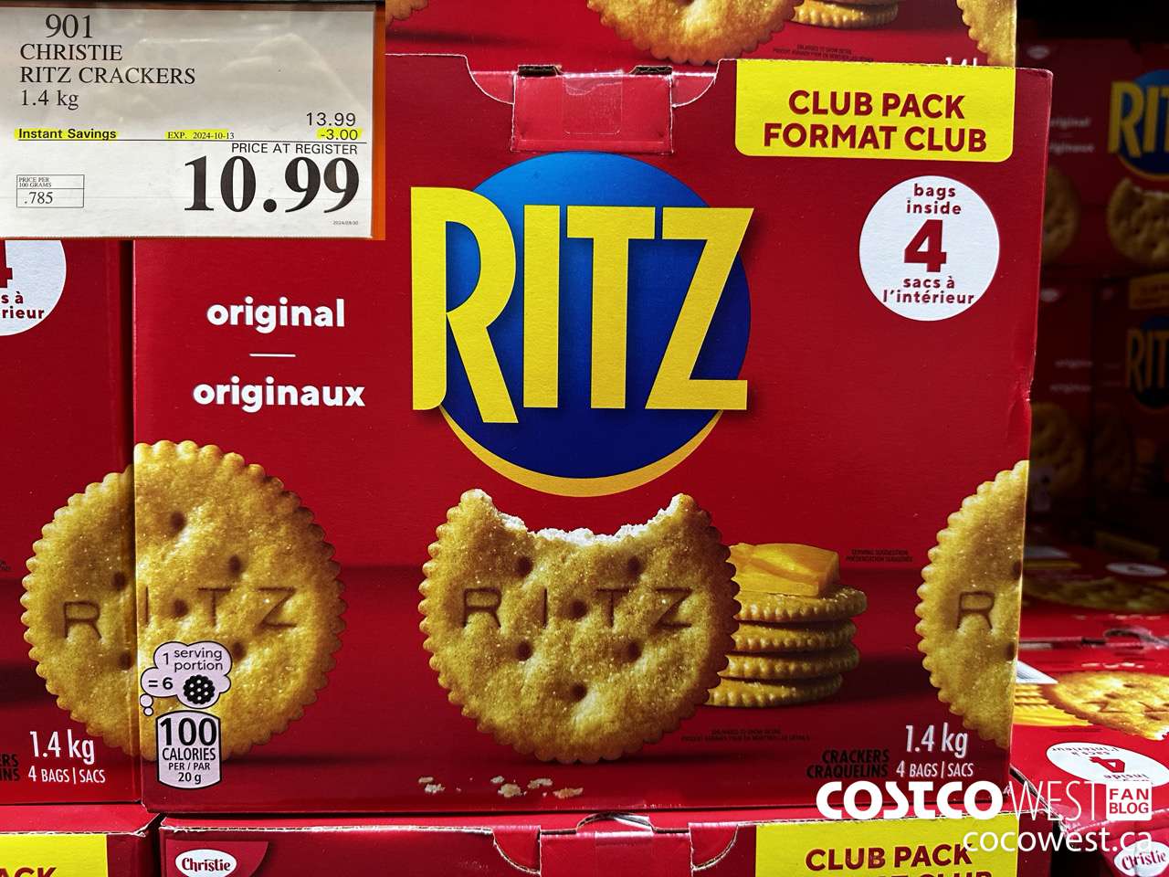 901 CHRISTIE RITZ CRACKERS 1.4 kg ($3.00 INSTANT SAVINGS EXPIRES ON 2024-10-13) $10.99