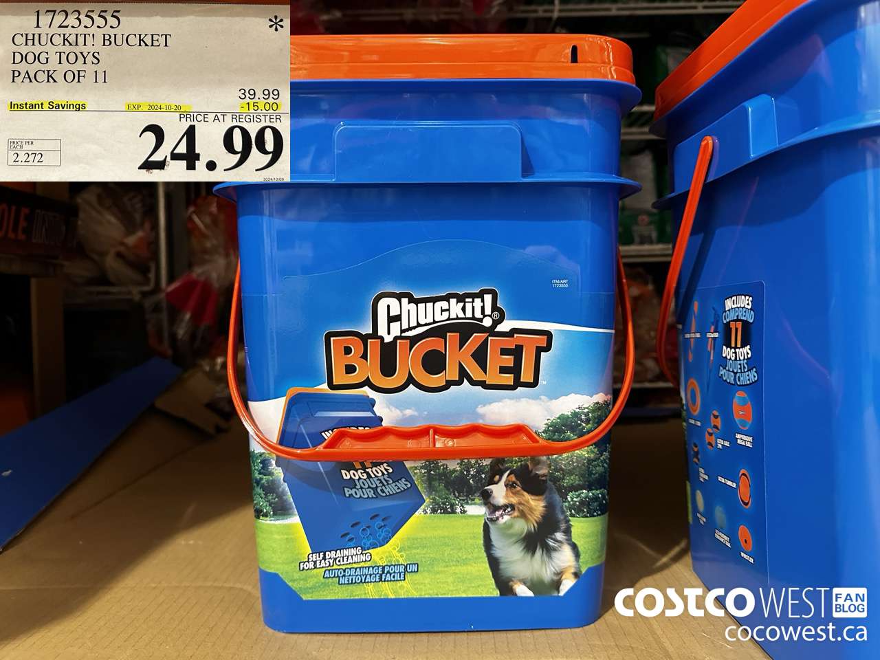 1723555 CHUCK-IT BUCKET DOG TOYS PACK OF 11 ($15.00 INSTANT SAVINGS EXPIRES ON 2024-10-20) $24.99