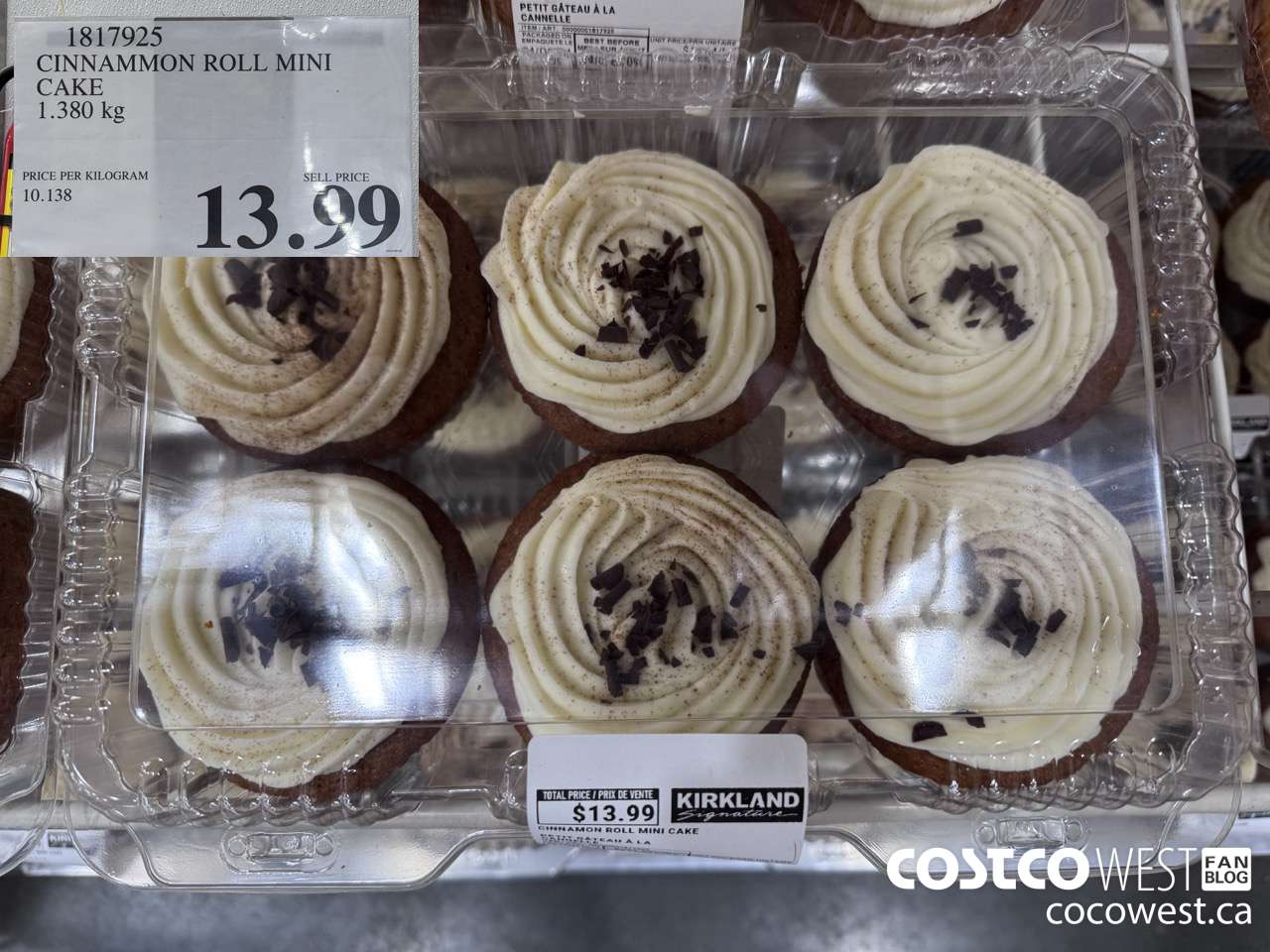 1817925 CINNAMMON ROLL MINI CAKE 1.380KG $13.99