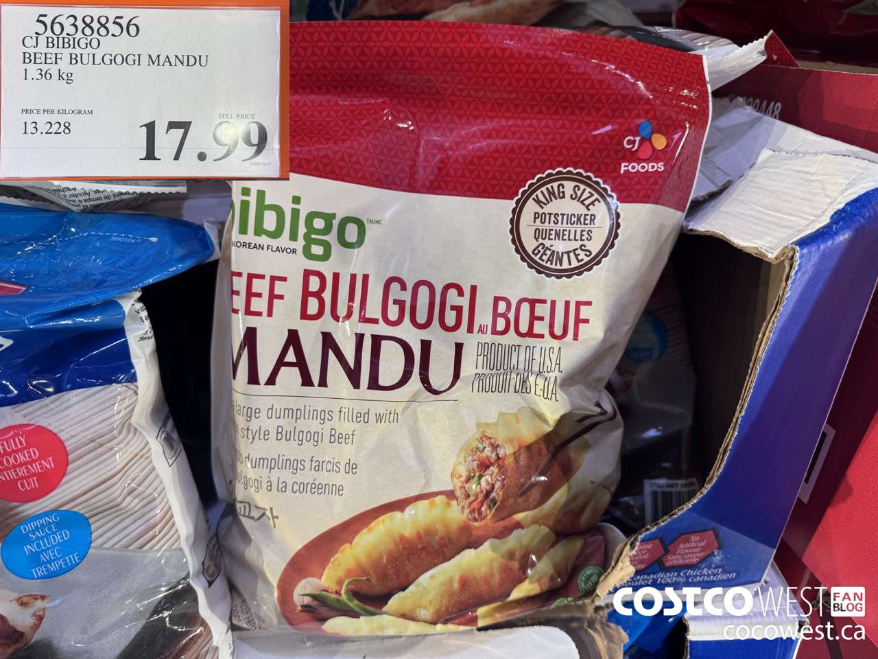 5638856 CJ BIBIGO BEEF BULGOGI MANDU 1.36 kg $17.99