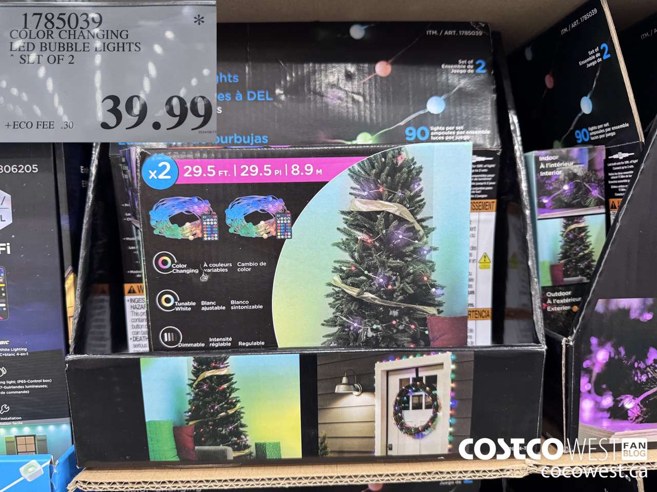 1785039 COLOR CHANGING LED BUBBLE LIGHTS SET OF 2 $39.99