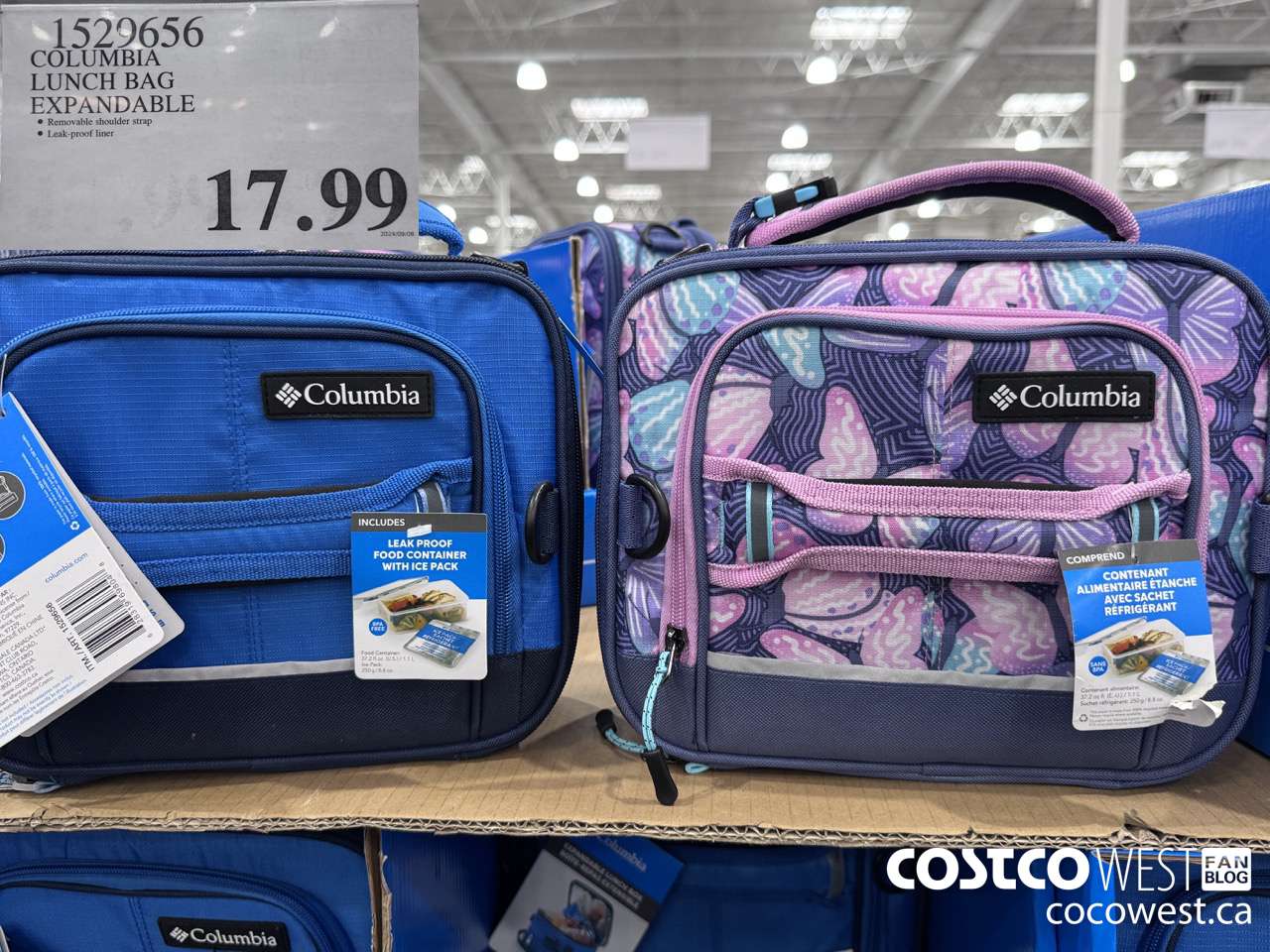 1529656 COLUMBIA LUNCH BAG EXPANDABLE $17.99