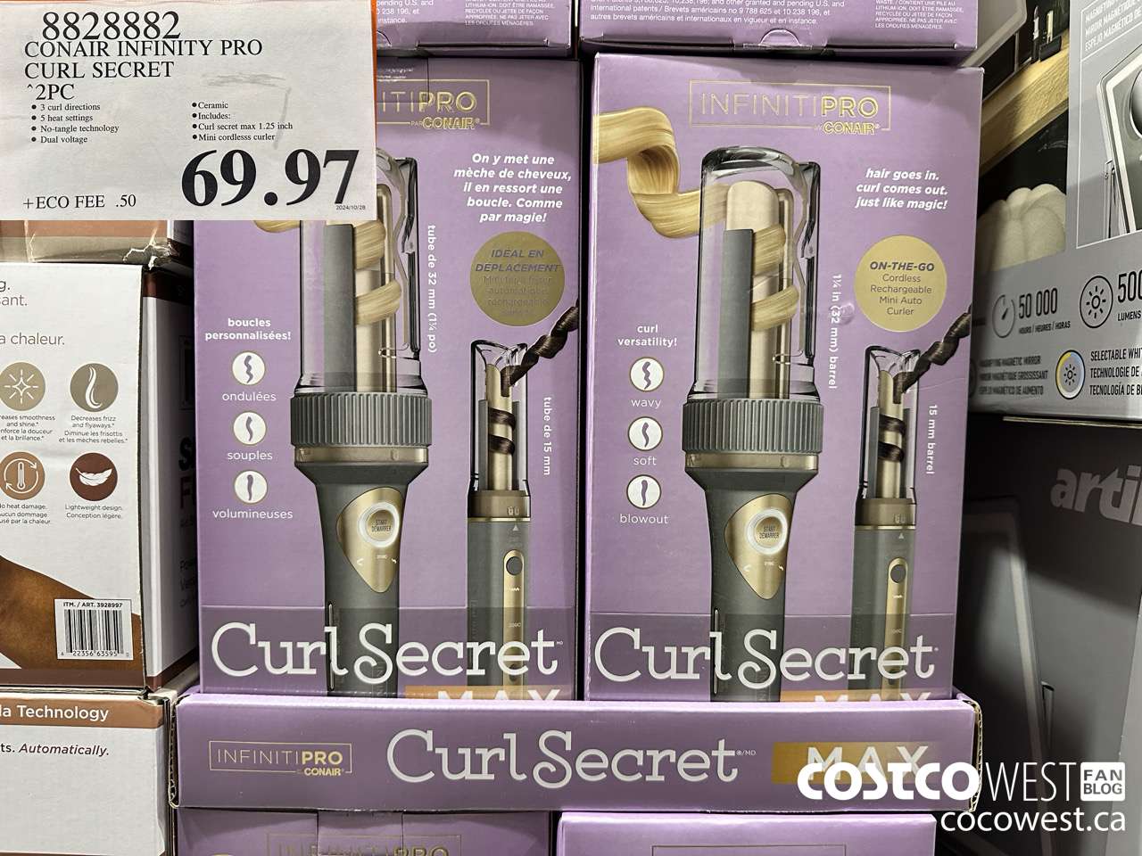 8828882 CONAIR INFINITY PRO CURL SECRET 2 PC $69.97