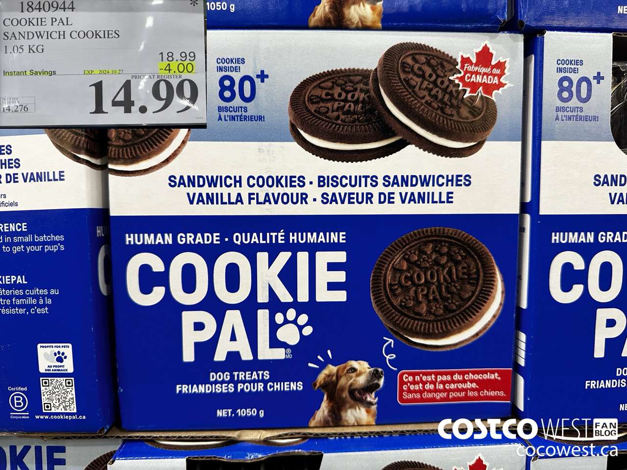 1840944 COOKIE PAL SANDWICH COOKIES 1.05 KG ($4.00 INSTANT SAVINGS EXPIRES ON 2024-10-27) $14.99