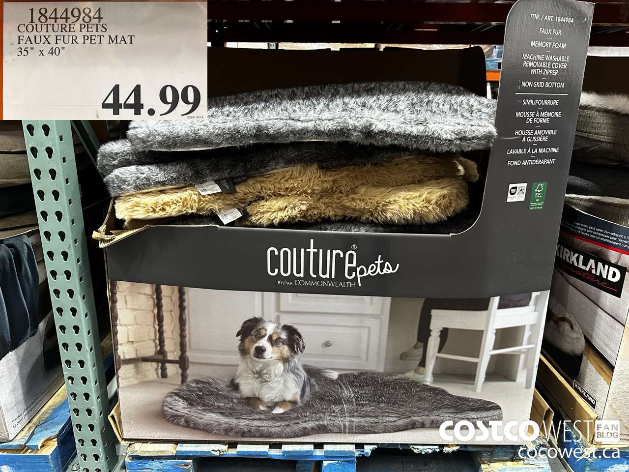 1844984 COUTURE PETS FAUX FUR PET MAT 35