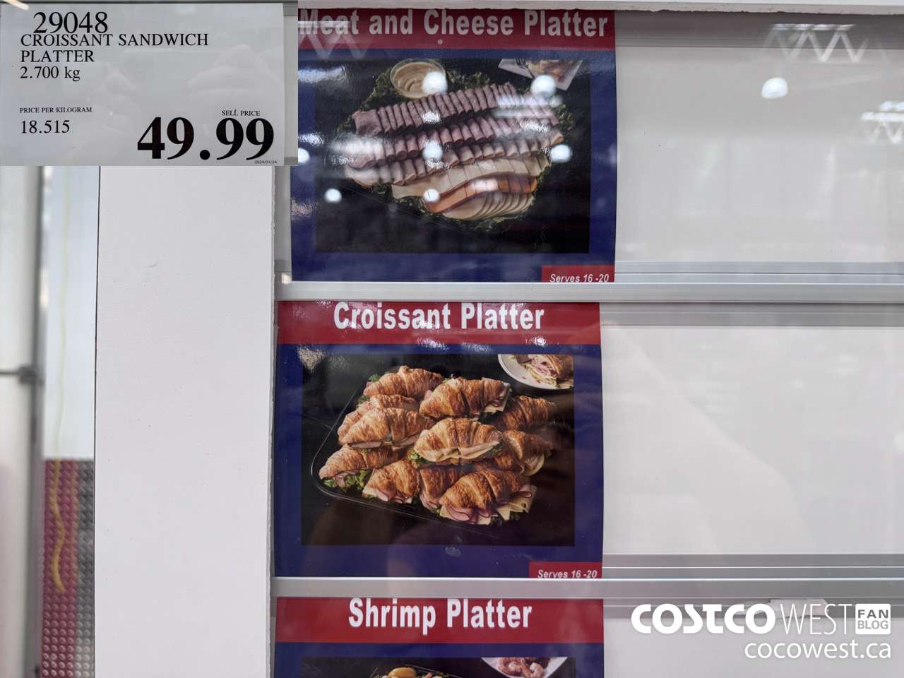 290478 CROISSANT SANDWICH PLATTER 2.700KG $49.99