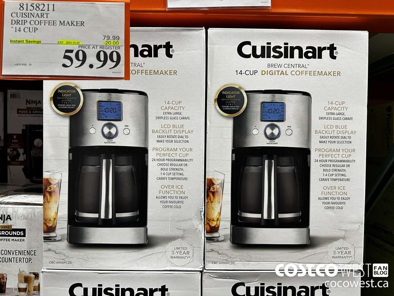 8158211 CUISINART DRIP COFFEE MAKER 14 CUP ($20.00 INSTANT SAVINGS EXPIRES ON 2024-10-20) $59.99