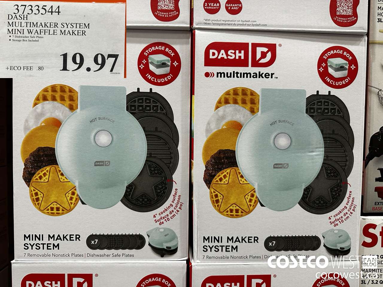 3733544 DASH MULTIMAKER SYSTEM MINI WAFFLE MAKER $19.97