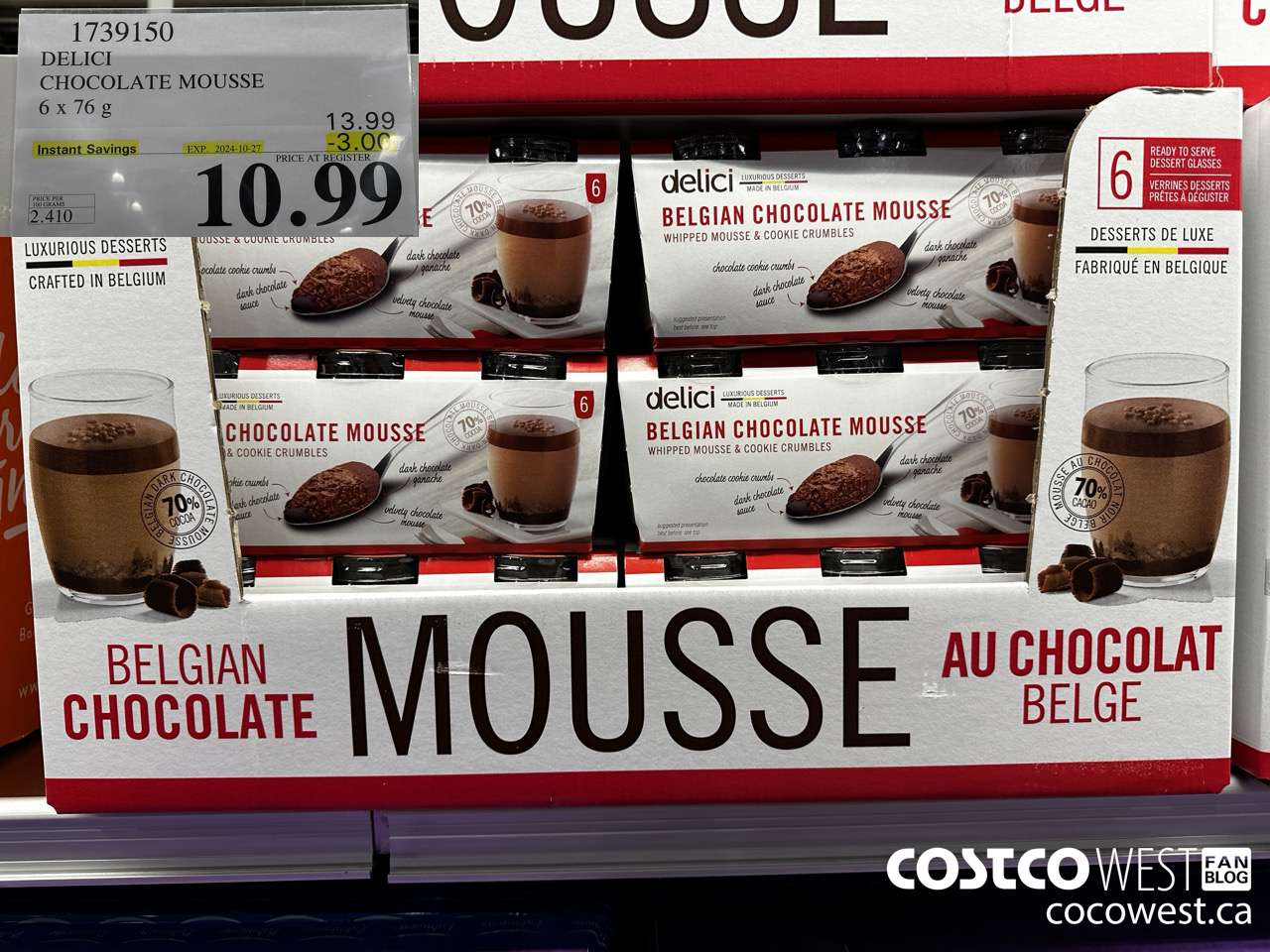 1739150 DELICI CHOCOLATE MOUSSE 6 X 76 G ($3.00 INSTANT SAVINGS EXPIRES ON 2024-10-27) $10.99