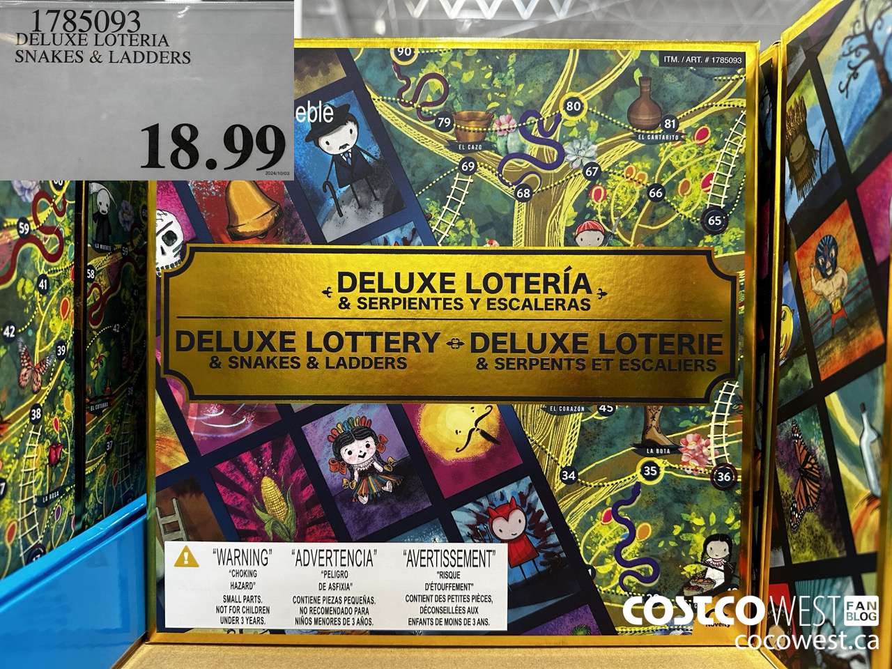 1785093 DELUXE LOTERIA SNAKES & LADDERS $18.99