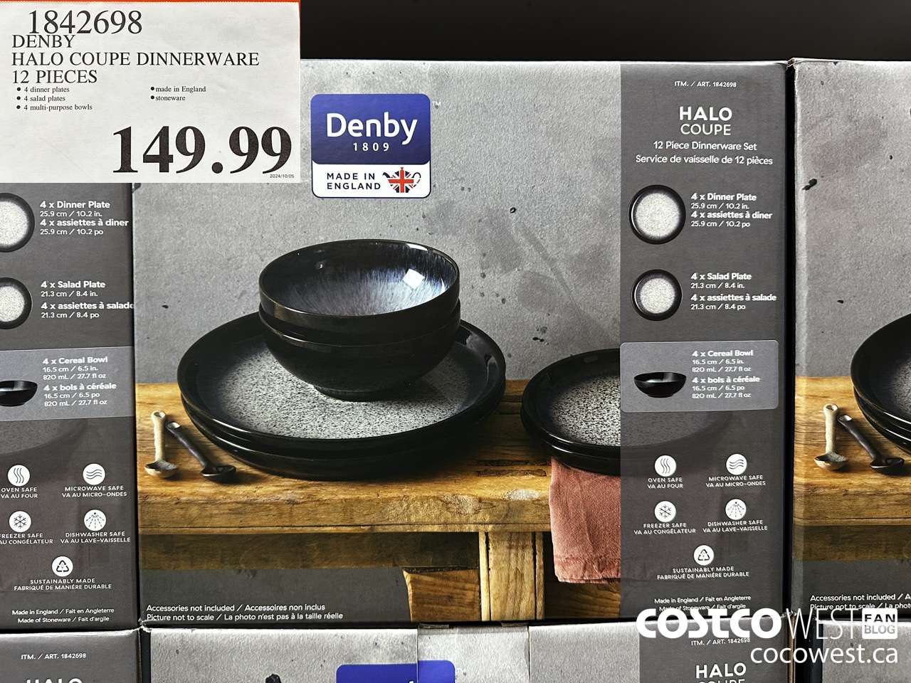 1742698 DENBY HALO COUPE DINNERWARE 12 PIECES $149.99