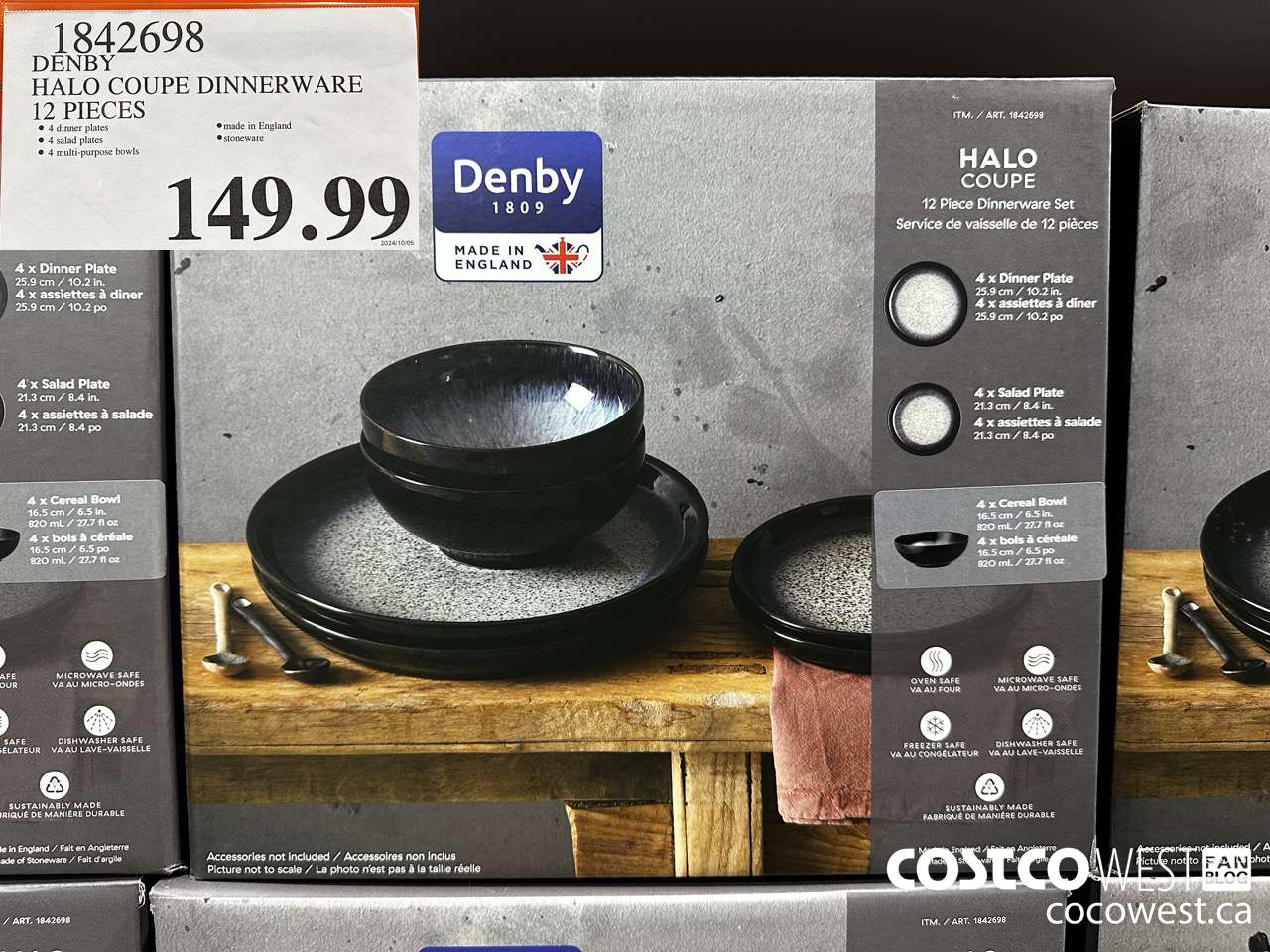1842698 DENBY HALO COUPE DINNERWARE 12 PIECES $149.99