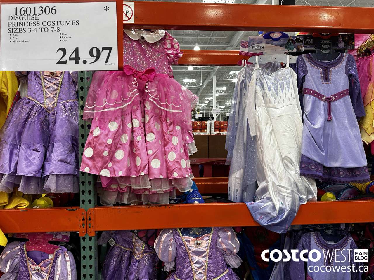 1601306 DISGUISE DISNEY LICENSED COSTUMES SIZES 3/4 TO 7/8 $24.97