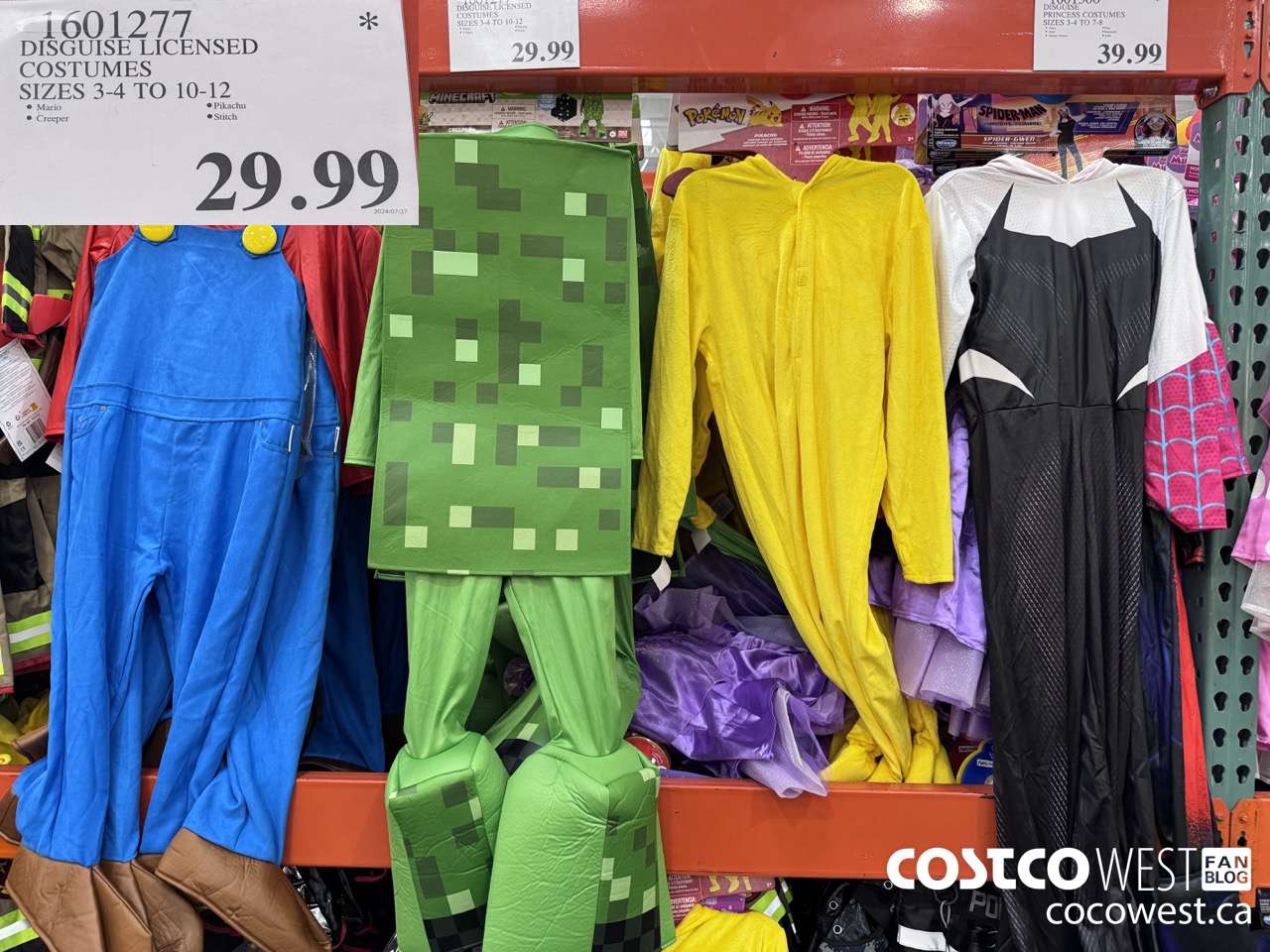 1601277 DISGUISE LICENSED COSTUMES SIZES 3-4 TO 10-12 $29.99