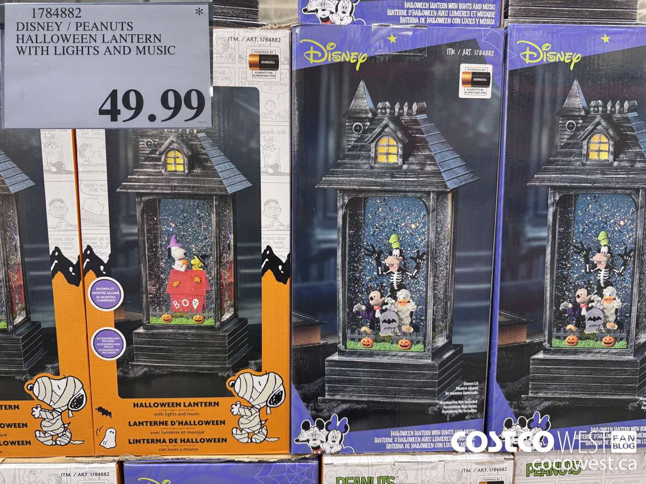 1784882 DISNEY/PEANUTS HALLOWEEN LANTERN WITH LIGHTS AND MUSIC $49.99