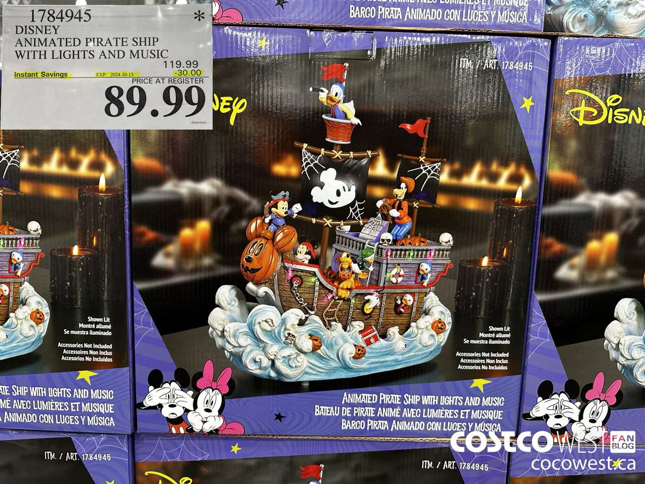 1784945 DISNEY ANIMATED PIRATE SHIP WITH LIGHTS AND MUSIC ($30.00 INSTANT SAVINGS EXPIRES ON 2024-10-13) $89.99