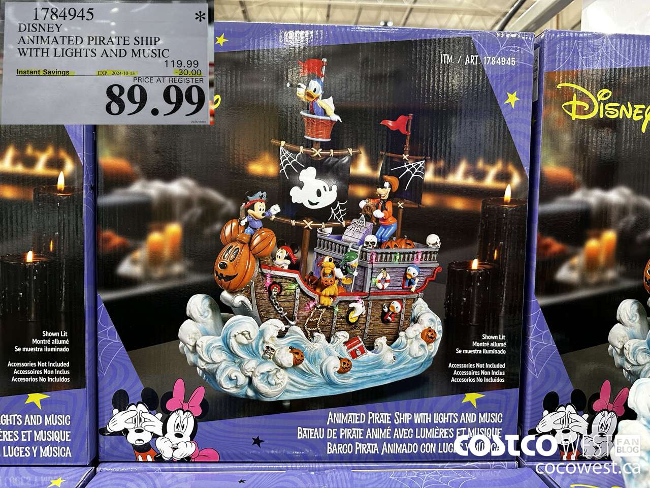 1784945 DISNEY ANIMATED PIRATE SHIP WITH LIGHTS AND MUSIC ($30.00 INSTANT SAVINGS EXPIRES ON 2024-10-13) $89.99