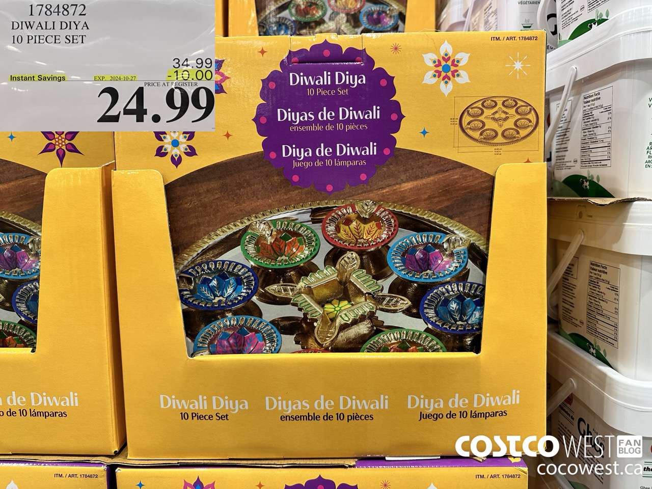 1784872 DIWALI DIYA 10 PIECE SET ($10.00 INSTANT SAVINGS EXPIRES ON 2024-10-27) $24.99