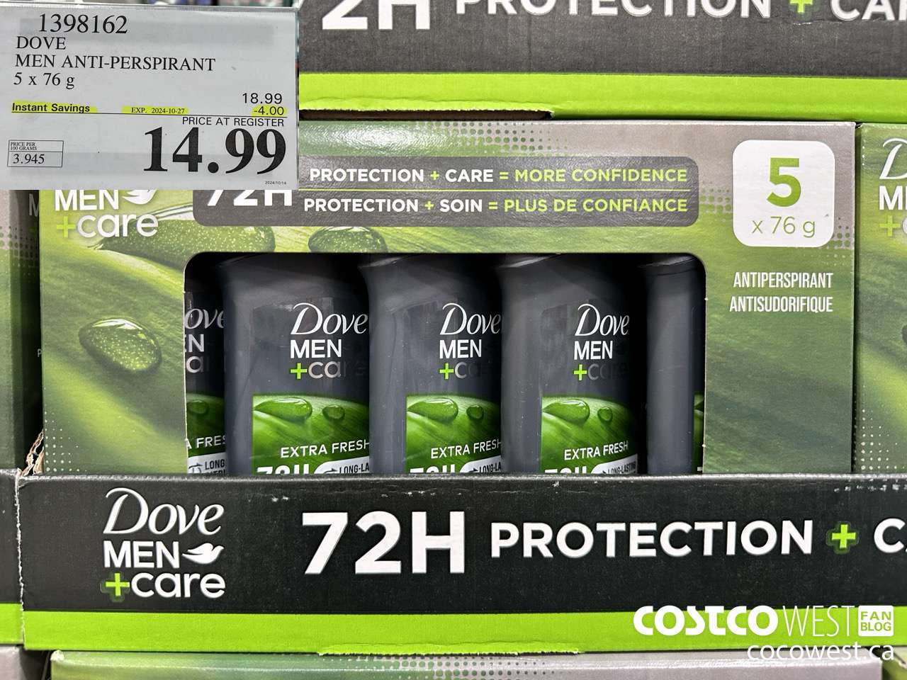 1398162 DOVE MEN ANTI-PERSPIRANT 5 X 76G ($4.00 INSTANT SAVINGS EXPIRES ON 2024-10-27) $14.99