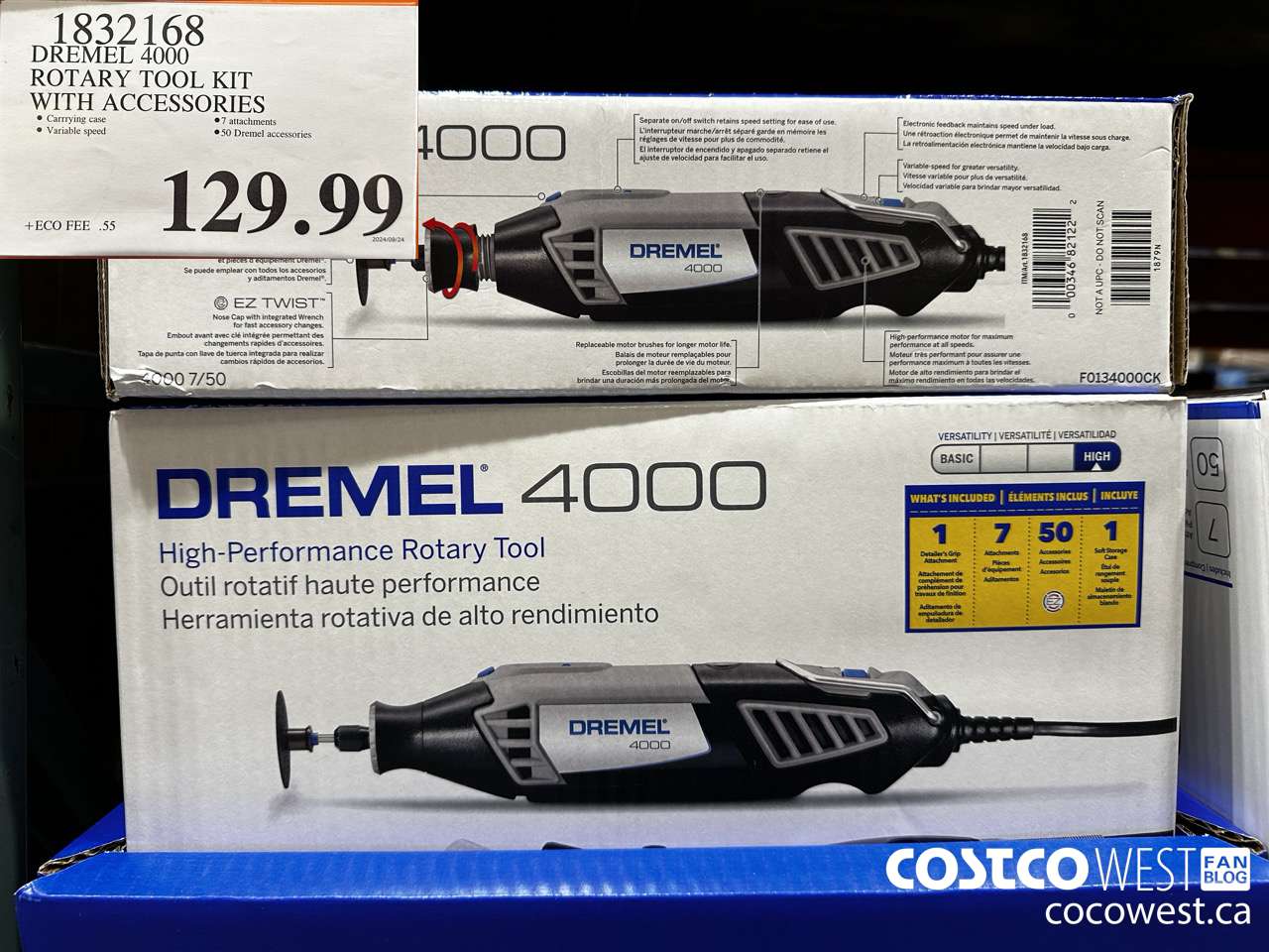 1832168 DREMEL 4000 ROTARY TOOL KIT WITH ACCESSORIES $129.99