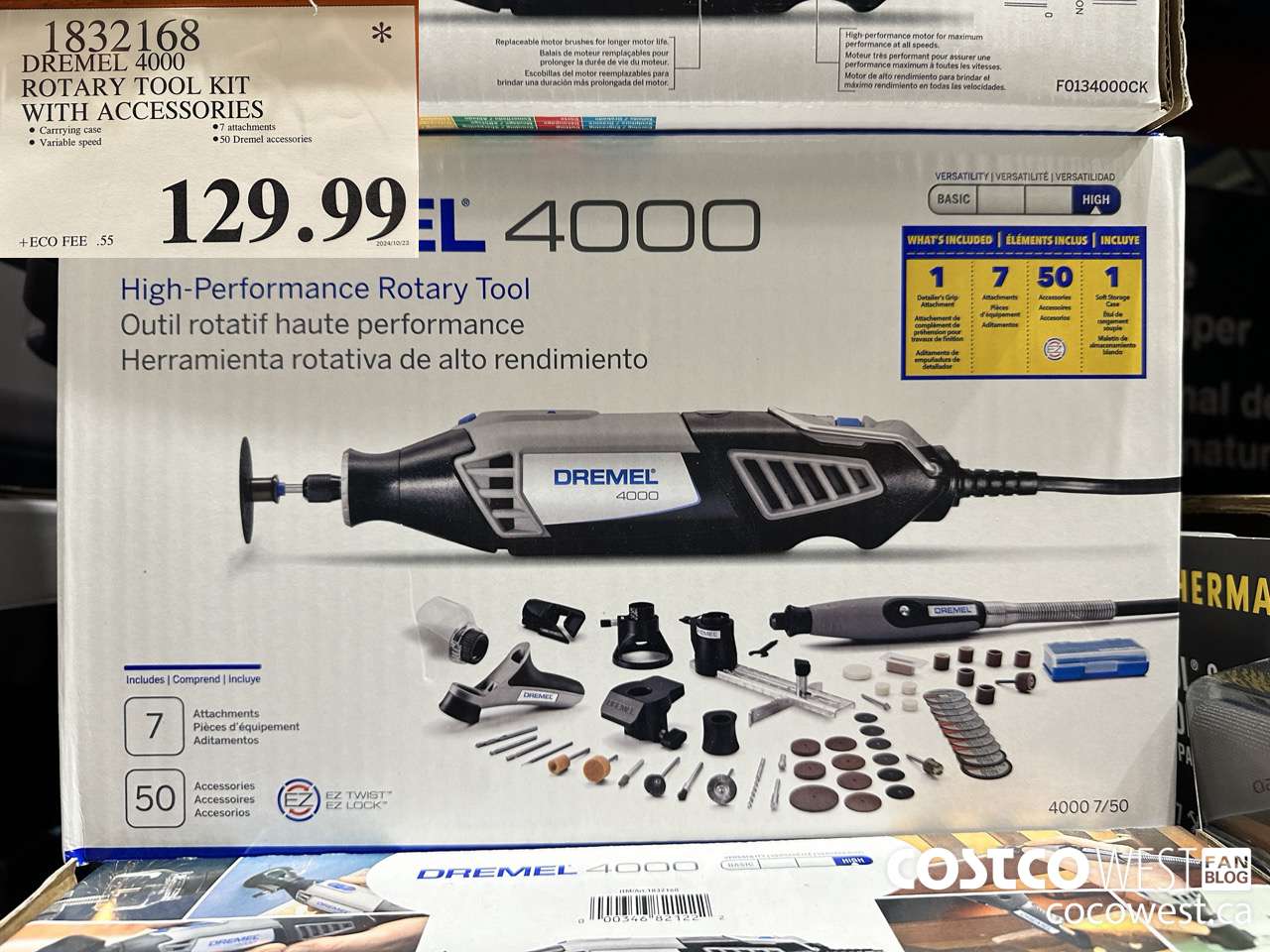 1832168 DREMEL 4000 ROTARY TOOL KIT WITH ACCESSORIES $129.99