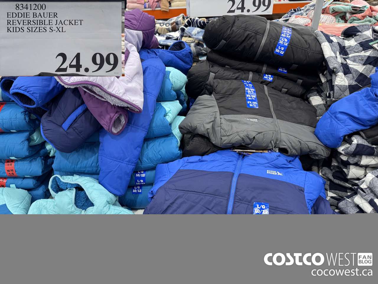 8341200 EDDIE BAUER REVERSIBLE JACKET KIDS SIZES S-XL $24.99