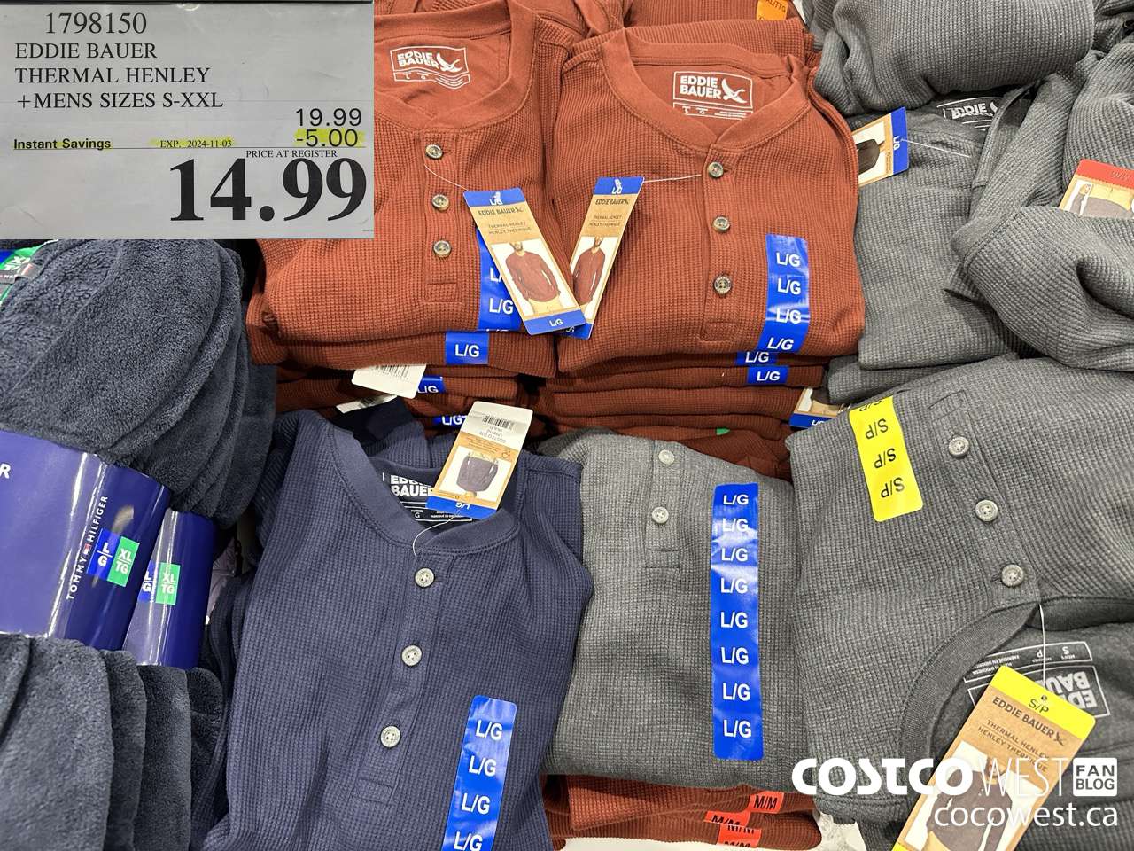 1798150 EDDIE BAUER THERMAL HENLEY MENS SIZES S-XXL ($5.00 INSTANT SAVINGS EXPIRES ON 2024-11-03) $14.99