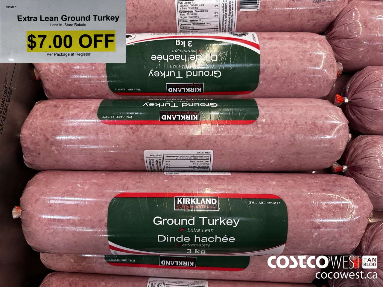 2213177 EXTRA LEAN GROUND TURKEY ($7.00 INSTANT SAVINGS)