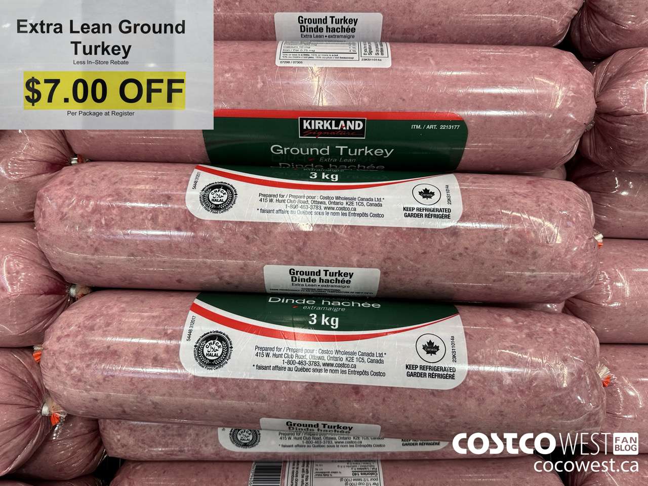 2213177 EXTRA LEAN GROUND TURKEY ($7.00 INSTANT SAVINGS)