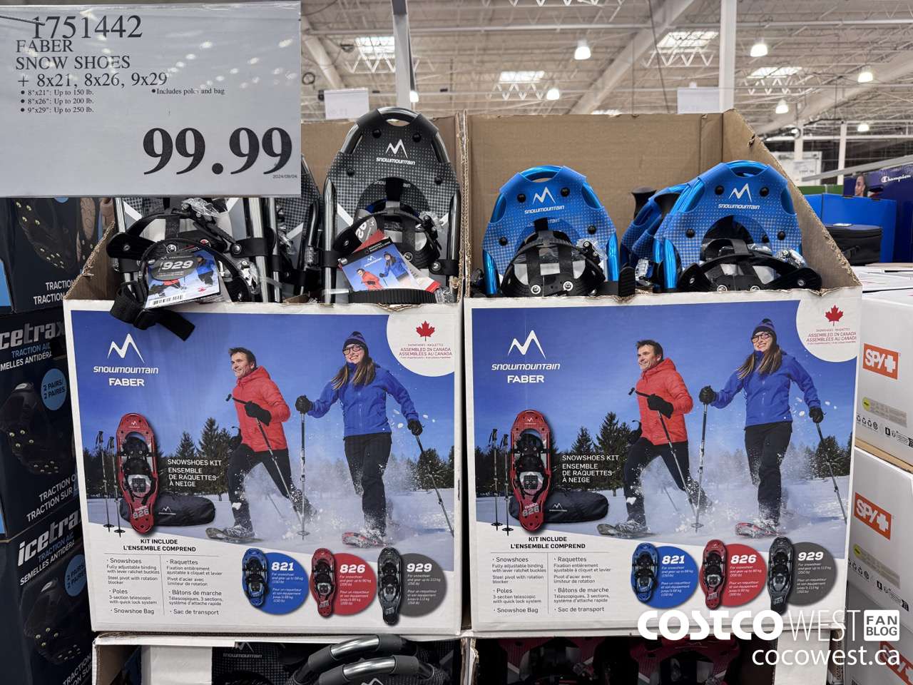 1751442 FABER SNOW SHOES 8X21, 8X26, 9X29 $99.99