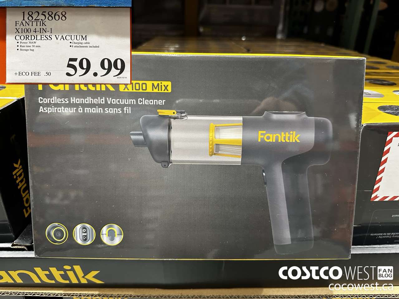 1825868 FANTTIK X100 4-IN-1 CORDLESS VACUUM $59.99