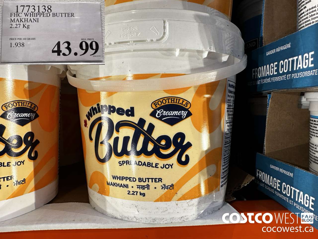 1773138 FHC WHIPPED BUTTER MAKHANI 2.27 KG $43.99