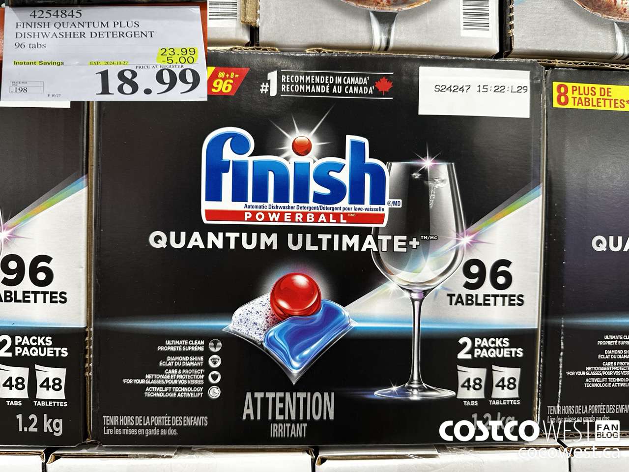 4254845 FINISH QUANTUM PLUS DISHWASHER DETERGENT 96 TABS ($5.00 INSTANT SAVINGS EXPIRES ON 2024-10-27) $18.99