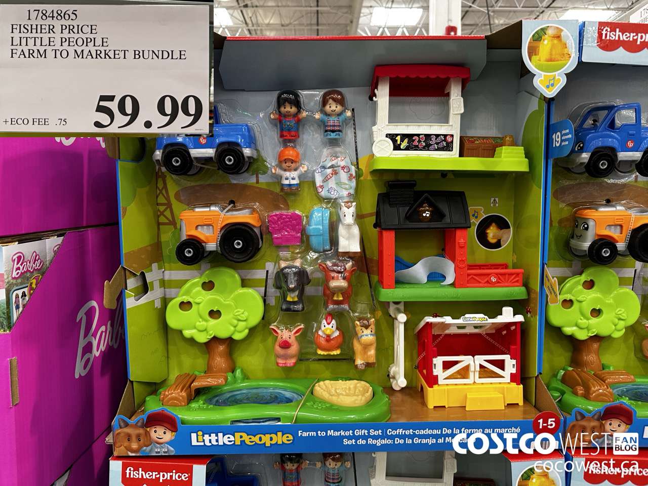 1784865 FISHER PRICE LITTLE PEOPLE FARM TO MARKET BUNDLE $59.99