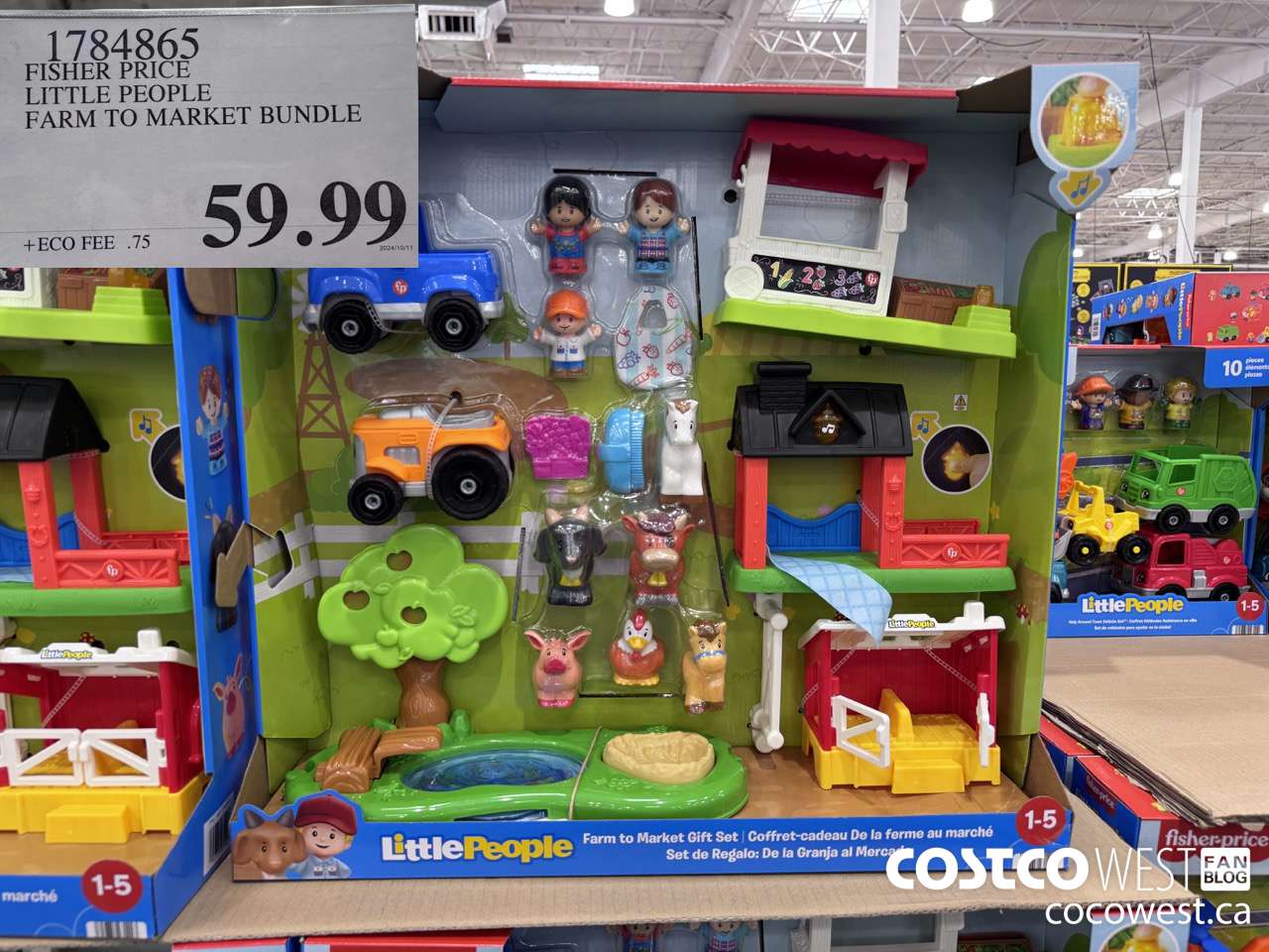 1784865 FISHER PRICE LITTLE PEOPLE FARM TO MARKET BUNDLE $59.99