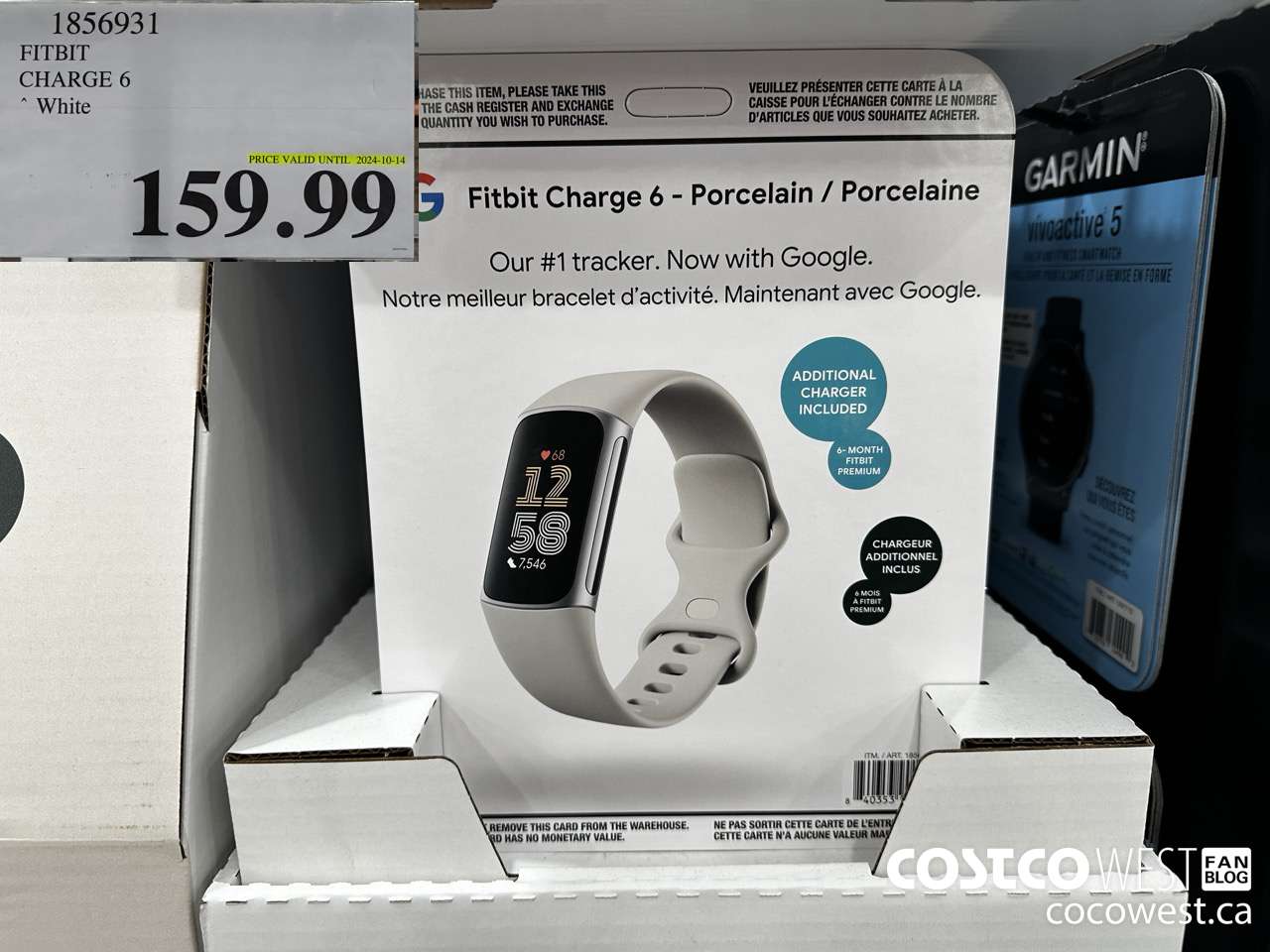 1856931 FITBIT CHARGE 6 WHITE (EXPIRES ON 2024-10-14) $159.99
