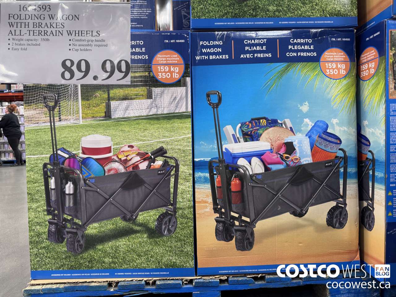 1654593 FOLDINGWAGON WITH BRAKES ALL-TERRAIN WHEELS $89.99