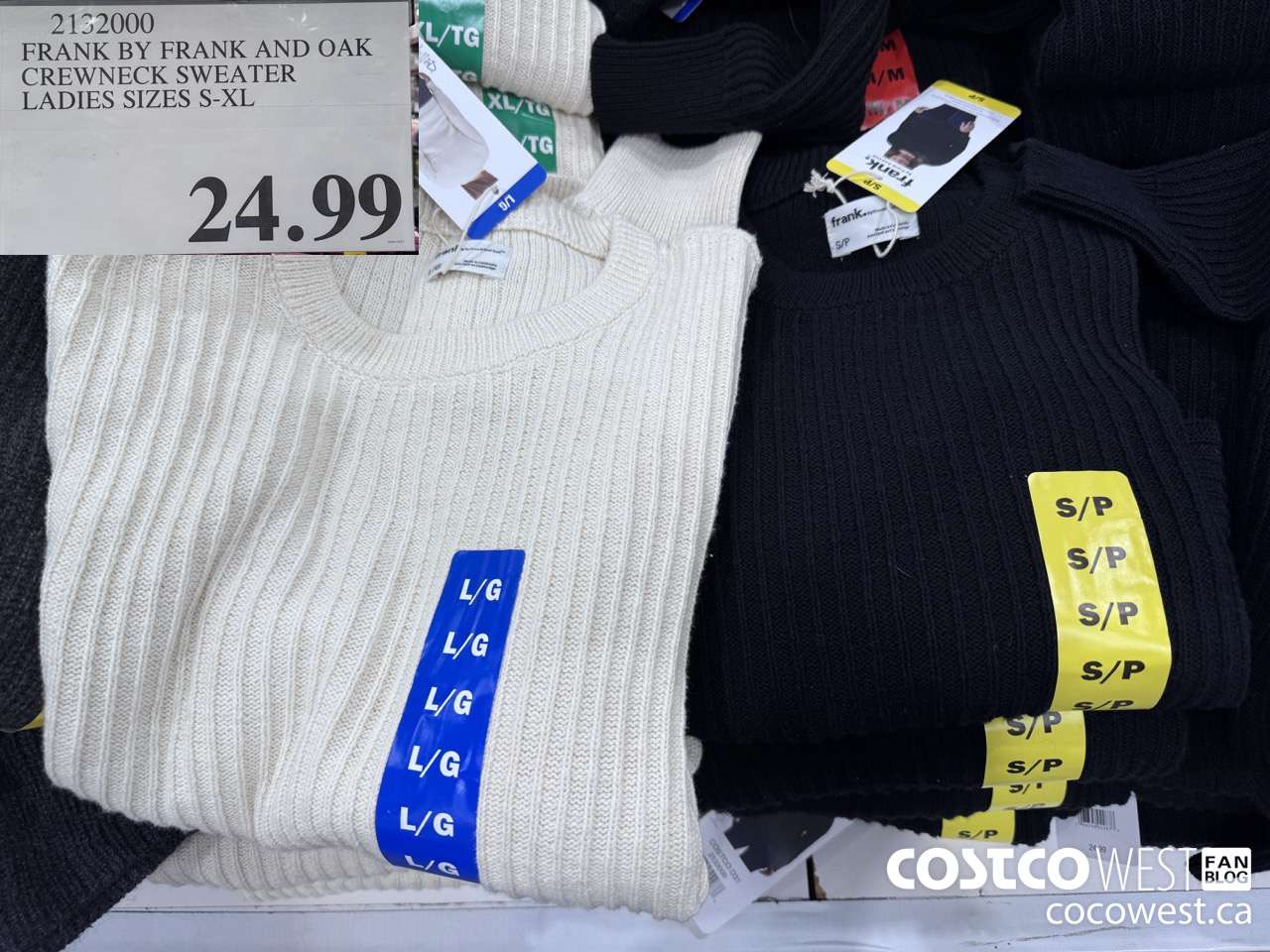 2132000 FRANK BY FRANK AND OAK CREWNECK SWEATER LADIES SIZES S-XL $24.99