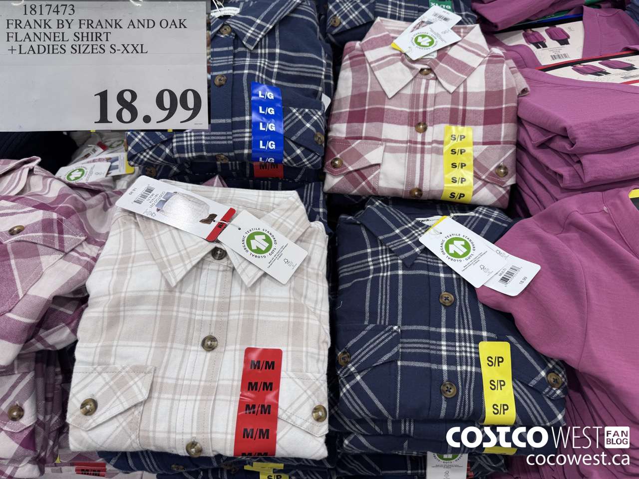 1817473 FRANK BY FRANK AND OAK FLANNEL SHIRT LADIES SIZES S-XXL $18.99