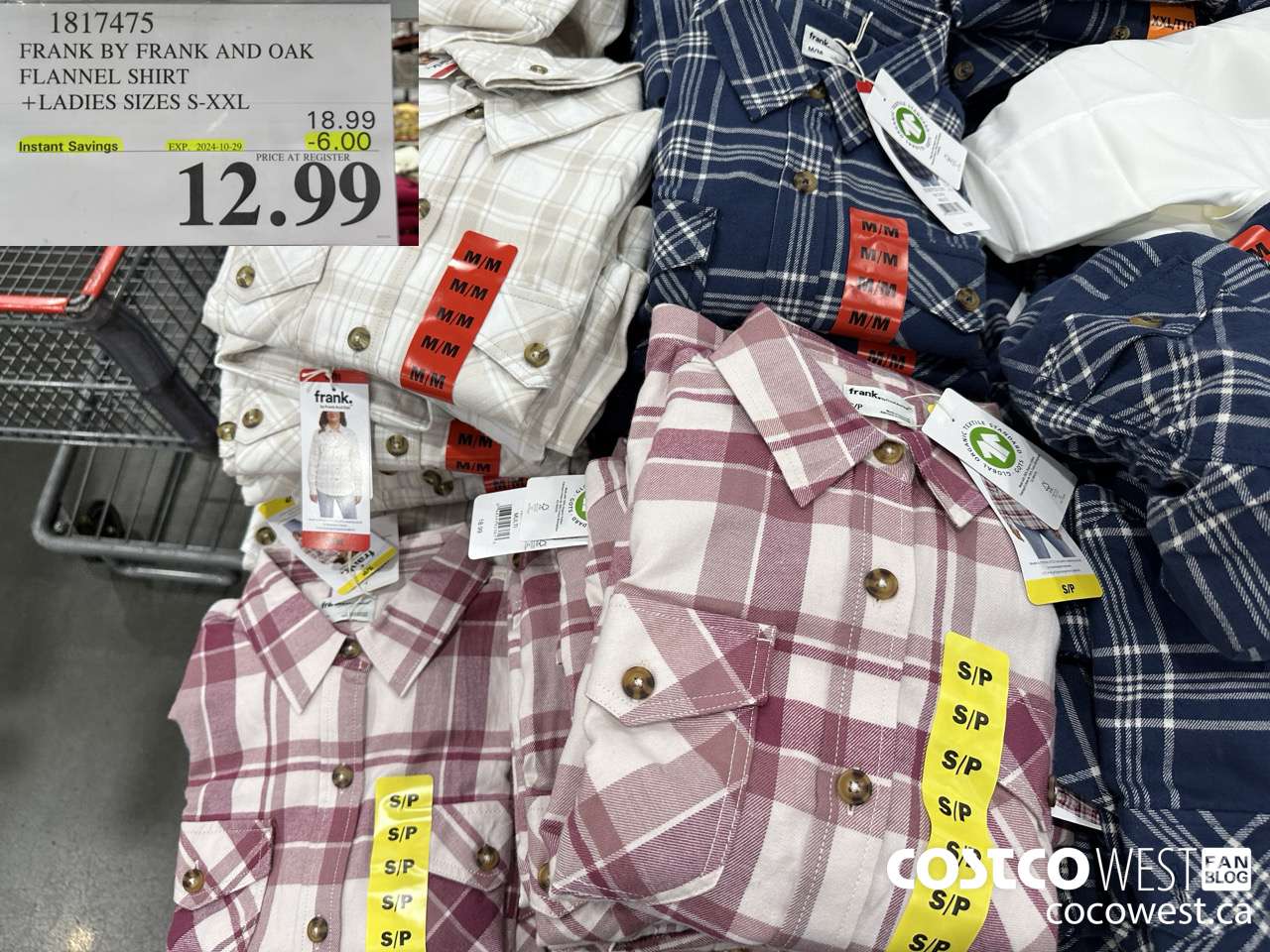 1817475 FRANK BY FRANK AND OAK FLANNEL SHIRT LADIES SIZES S-XXL ($6.00 INSTANT SAVINGS EXPIRES ON 2024-10-29) $12.99