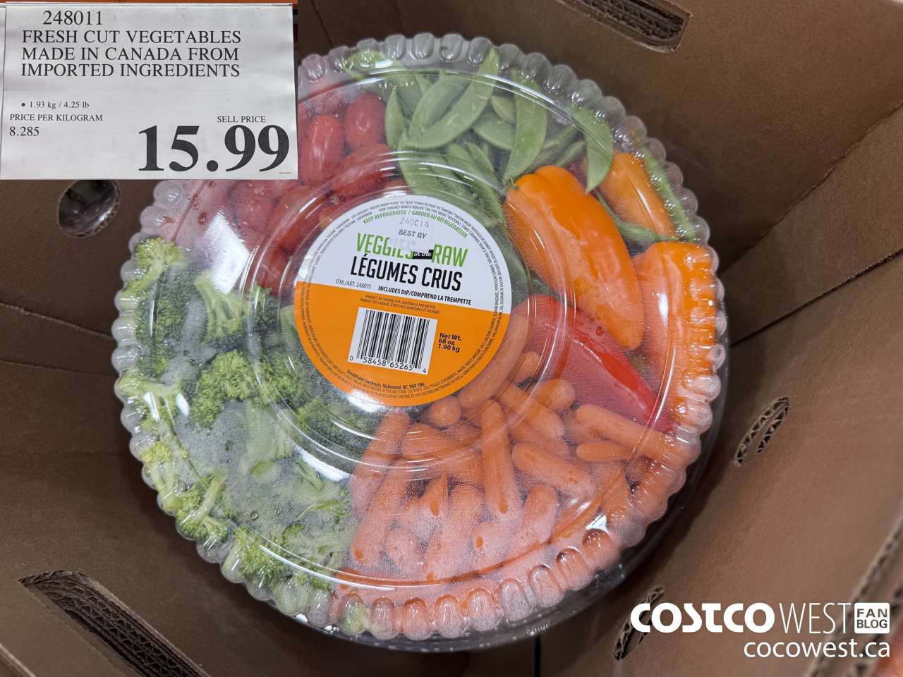 248011 FRESH CUT VEGETABLES MADE IN CANADA FROM IMPORTED INGREDIENTS $15.99