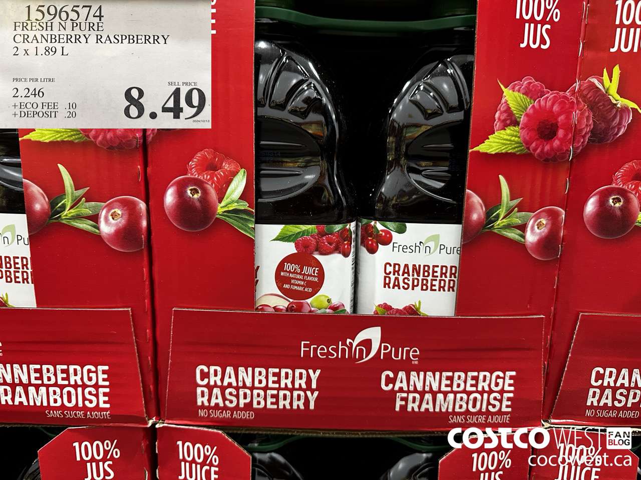 1596574 FRESH N PURE CRANBERRY RASPBERRY 2 x 1.89 L $8.49